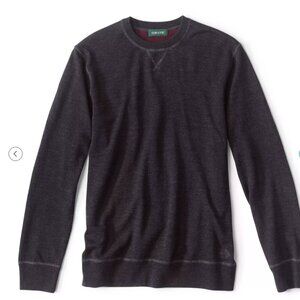 NWT Mens Orvis Eco Friendly Merino Wool Crewneck Sweater Charcoal Gray Size M